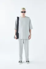 Ensemble de survêtement oversize en maille basique grise