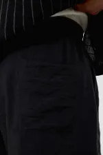 Oversize Modal Kumaş Bermuda Şort Siyah