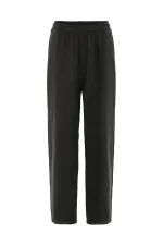 Baggy Fit Muslin Linen Trousers Anthracite