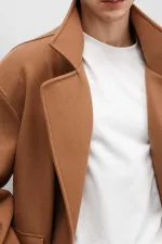 Manteau oversize beige