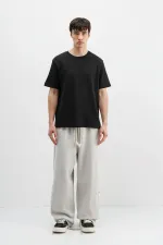 Baggy Fit Eşofman Alt Ice Grı