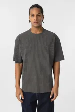 Yıkamalı Ottoman Basic Oversize Tişört Haki