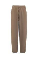 Bel Lastikli Baggy Pantolon Vizon