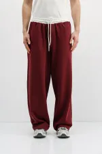 Baggy Fit Eşofman Alt Bordo