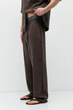 Ensemble Relax Fit en mélange modal couleur café