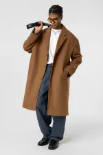Oversize Uzun Kaşe Kaban Taba