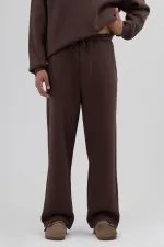 Pantalon de survêtement ample basique marron