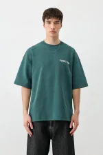 T-shirt oversize imprimé, bleu marine