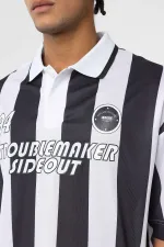 Oversize Polo Yaka Forma Tişört Siyah