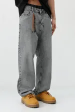 Baggy Fit Jean Gri
