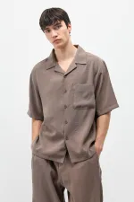 Ensemble Relax Fit en mélange modal couleur vison