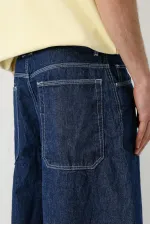 Jean coupe tonneau indigo