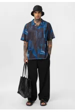 Patterned Corduroy Oversize Shirt Pattern-12