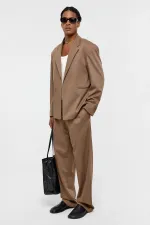 Tek Düğme Oversize Takım Elbise Vizon