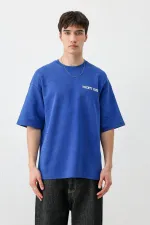 T-shirt oversize imprimé (bleu marine)