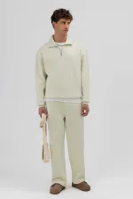 Pantalon de survêtement ample basique kaki