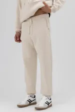 Basic Paça Lastikli Eşofman Alt Taş