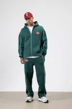 Çizgi Detaylı Oversize Eşofman Takım Nefti