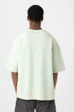 Yıkamalı Oversize Tişört Mint