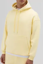 Basic Oversize Hooded Sweatshirt Yellow