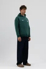 Sweat-shirt oversize imprimé au dos, bleu marine