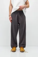 Basic Bel Lastikli  Eşofman Alt Füme