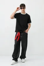 Short-Sleeved Regular Fit T-Shirt, Black