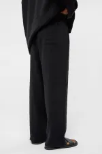 Baggy Fit Modal Kumaş Pantolon Siyah