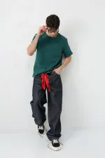 Kısa Kollu Boxy Fit Tişört Nefti