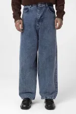 Super Baggy Fıt Jean Mavi Melanj