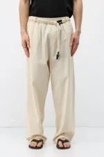 Kemer Detaylı Oversize Keten Pantolon Naturel