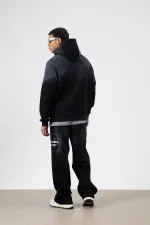 Oversize Baskılı Eşofman Takım Siyah Oversize Baskılı Eşofman Takım Siyah