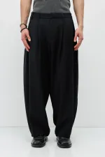 Barrel Fit Tailored Pantolon Siyah