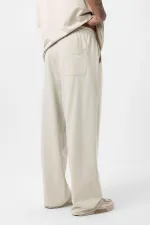 Etiket Detaylı Oversize Eşofman Takım Buz Grisi