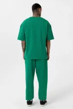 Paça Lastikli Basic Oversize Eşofman Takımı Nefti