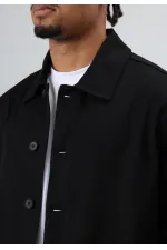 Boxy Fit Gabardin Ceket Siyah