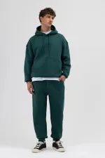 Basic Sweatpants with Elasticated Cuffs, Navy Blue