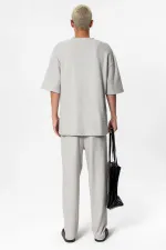 Ensemble de survêtement oversize en maille basique grise