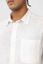 Pocket Detail Oversize Long Sleeve Shirt Ecru