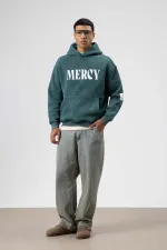 Card Detail Washed Oversize Sweatshirt, Navy Blue