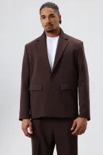 Oversize  Takım Elbise Koyu Kahve