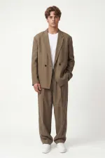 Oversize Lyocell Karışımlı Takım Haki Oversize Lyocell Karışımlı Takım Haki