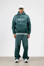 Oversize Baskılı Eşofman Takım Nefti