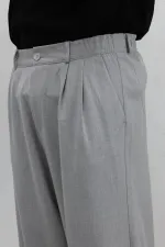 Baggy Fit Kumaş Pantolon Gri