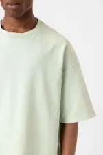 Yıkamalı Oversize Tişört Mint