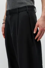 Barrel Fit Tailored Pantolon Siyah