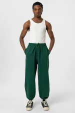 Basic Elasticated Oversize Sweatpants, Navy Blue