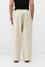 Super Baggy Fit Keten Pantolon Naturel