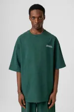 Yıkamalı Arka Baskılı Oversize Eşofman Takım Nefti