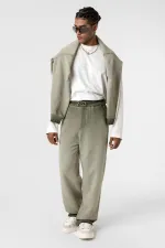 Washed Gradient Oversize Sweatpants Khaki